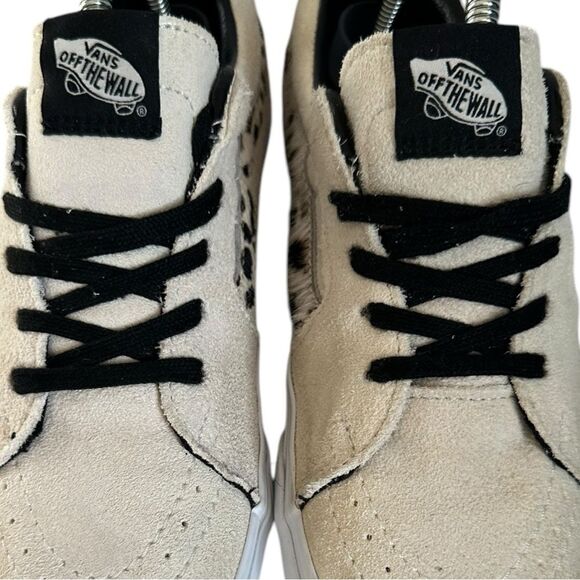 Vans Sk8 Low Suede Marshmallow/Dalmatian print Low-Top Shoes mens 7 women's 8.5 - Picture 8 of 11
